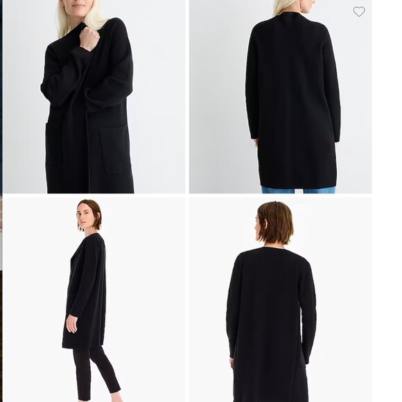 J. Crew Juliette collarless sweater-blazer black size Medium - Picture 3 of 6